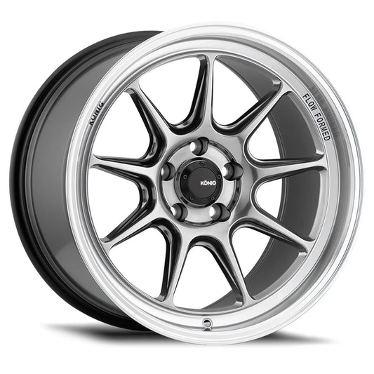 Konig COUNTERGRAM Hyper Chrome Machined Lip 19x8.5 performance alloy wheel with modern styling and durability.