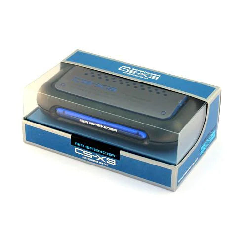 Eikosha Air Spencer CS-X3 Squash air freshener packaging in a clear box, designed for automotive use.